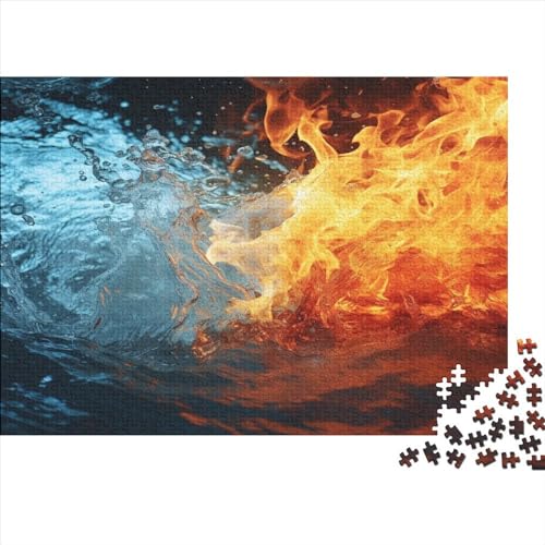 Water and Fire 1000 Teile Cool Style Erwachsene Puzzles Educational Game Home Decor Family Challenging Games Geburtstag Entspannung Und Intelligenz 1000pcs (75x50cm) von JALYKA