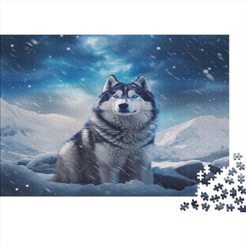 Wolf King 1000 Teile Animal Theme Erwachsene Puzzles Educational Game Home Decor Family Challenging Games Geburtstag Entspannung Und Intelligenz 1000pcs (75x50cm) von JALYKA