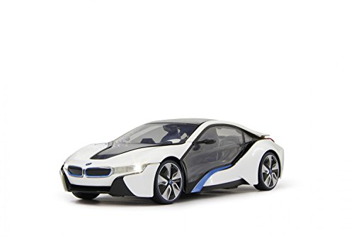 BMW I8 1:14 2,4GHz - offiziell lizenziert, ca 1 Std Fahrzeit, ca. 11 Kmh, perfekt nachgebildete Details, detaillierter Innenraum, LED Licht, Weiß von JAMARA