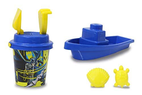Batman Sandeimerset Boot und Eimer 7teilig - offiziell lizenziert – Eimer, Schaufel, Handrechen, 2 Förmchen, Boot, Sandsieb Batman Sandeimerset Boot und Eimer 7teilig - offiziell lizenziert – Eimer, Schaufel, Handrechen, 2 Förmchen, Boot, Sandsieb von JAMARA