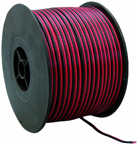 JAMARA 098053 - Kabel Fut.2x0,25 mm² 100 m flach rot/schwarz von JAMARA