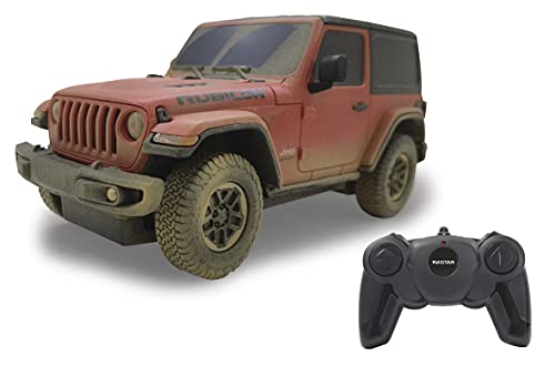 JAMARA 403005 Jeep Wrangler Rubicon 1:24 Muddy 2,4GHz-offiziell lizenziert, bis zu 1 Stunde Fahrzeit bei ca. 9 Km/h, perfekt nachgebildete Details, hochwertige Verarbeitung, Mehrfarbig von JAMARA