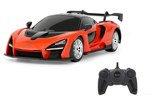 JAMARA 403121 - McLaren Senna 2,4 GHz 1:24 - offiziell lizenziert, bis zu 1 Stunde Fahrzeit bei ca. 9 Km/h, perfekt nachgebildete Details, hochwertige Verarbeitung, orange von JAMARA