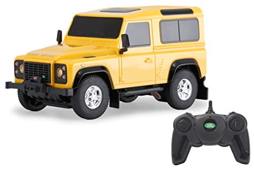 JAMARA 403133 - Land Rover Defender 1:24 2,4GHz - RC Auto, offiziell lizenziert, ca 1 Std Fahren, 9 Km/h, perfekt nachgebildete Details, detaillierter Innenraum, hochwertige Verarbeitung von JAMARA