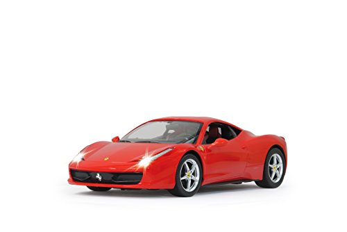 JAMARA 404305 - Ferrari 458 Italia 1:14 2,4GHz - offiziell lizenziert, bis 1 Std. Fahrzeit bei 11 Km/h, LED, Perfekt nachgebildete Details, detaillierter Innenraum,hochwertige Verarbeitung von JAMARA