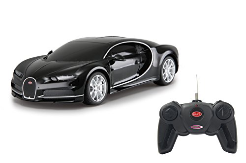 JAMARA Bugatti Chiron 1:24 2,4GHz - offiziell lizenziert, bis zu 1 Std Fahrzeit bei ca. 9 Km/h, perfekt nachgebildete Details, hochwertige Verarbeitung, Schwarz von JAMARA