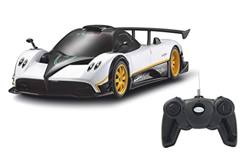 JAMARA 405143 - Pagani Zonda R 1:24 40MHz - RC Auto, offiziell lizenziert, bis zu 1 Std Fahrzeit bei ca. 9 Km/h, perfekt nachgebildete Details, hochwertige Verarbeitung, weiß von JAMARA