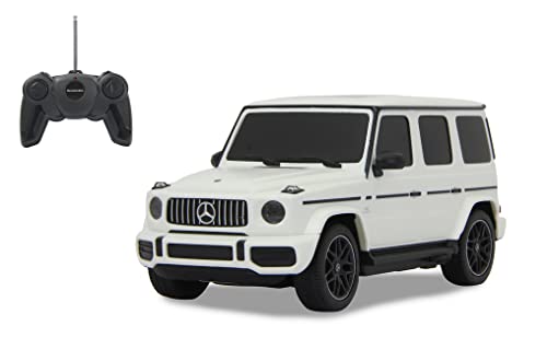 JAMARA 405192 - Mercedes-AMG G63 1:24 2,4GHz - offiziell lizenziert, bis zu 1 Stunde Fahrzeit bei ca. 9 Km/h, perfekt nachgebildete Details, hochwertige Verarbeitung, Weiß von JAMARA