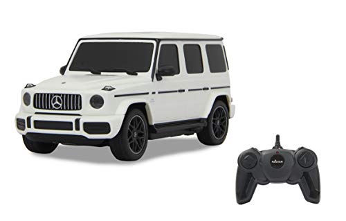 JAMARA 405192 - Mercedes-AMG G63 1:24 2,4GHz - offiziell lizenziert, bis zu 1 Stunde Fahrzeit bei ca. 9 Km/h, perfekt nachgebildete Details, hochwertige Verarbeitung, Weiß von JAMARA