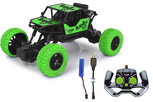 JAMARA 405215 - Slighter CR1 RC Crawler Diecast 2,4GHz - gefedertes Fahrwerk, Gummibereifung, Spur einstellbar, entkoppelte Achsen, extreme Verschränkungsfähigkeit, grün von JAMARA