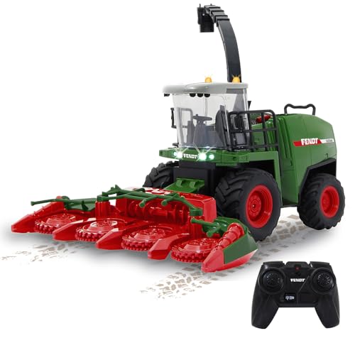 JAMARA 405315 Fendt Katana Feldhäcksler RC 1:24S - Traktor Fendt Spielzeug, Ferngesteuert RC Traktor für Kinder, Fahrzeug Modell Landwirtschaft, Geschenk für Kinder, Licht von JAMARA