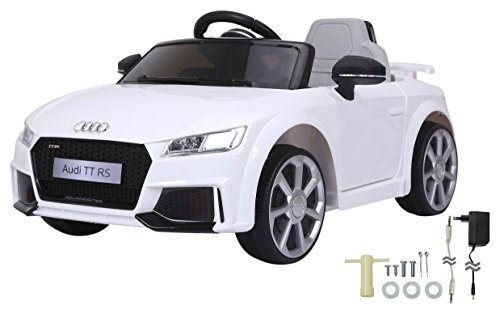 JAMARA 460278 - Ride-on Audi TT RS 12V-Softanlauf, 2-Gang, Ultra-Gripp Gummiring, Fahrzeug, Weiß von JAMARA