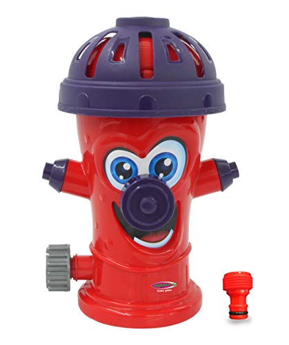 JAMARA 460622 - Mc Fizz Wassersprinkler Hydrant Happy - Hydrantenstreuung dreht Sich und sprüht Wasser, schnelle Installation, Verbindung zu Standard Schlauchsystem, bringt Spaß und Abkühlung, mehrfarbig von JAMARA