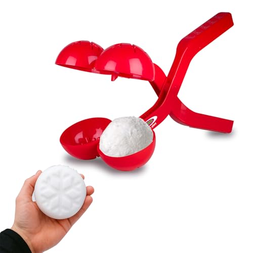 JAMARA 461146 Snow Play Schneeballzange Duo 38cm - Kinder Schneeball Snow Zange, Schneekugel Maker, Geschenkidee für Jungen und Mädchen, Schneebälle in Sekunden Formen, Rot JAMARA 461146 Snow Play Schneeballzange Duo 38cm - Kinder Schneeball Snow Zange, Schneekugel Maker, Geschenkidee für Jungen und Mädchen, Schneebälle in Sekunden Formen, Rot von JAMARA