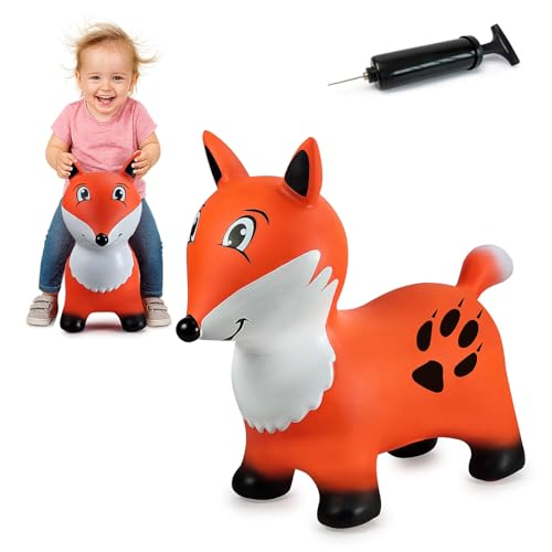 JAMARA 466006 Hüpftier Fuchs HoppyDoo - Spielzeug für Kinder, Hüpftier Baby Indoor Outdoor, Geschenk für Kinder, Aufblasbar, Gartenspielzeug, Pflegeleicht, BPA frei, mit Pumpe JAMARA 466006 Hüpftier Fuchs HoppyDoo - Spielzeug für Kinder, Hüpftier Baby Indoor Outdoor, Geschenk für Kinder, Aufblasbar, Gartenspielzeug, Pflegeleicht, BPA frei, mit Pumpe von JAMARA