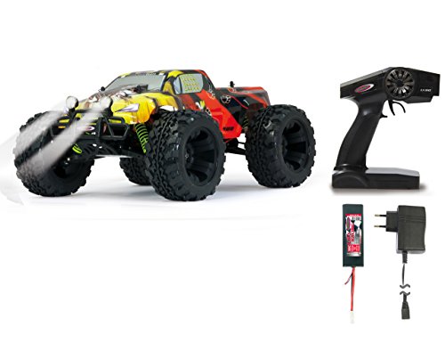 JAMARA 503854 - Tiger Monstertruck 4WD 1:10 Lipo 2,4GHz mit LED - Allrad, Elektroantrieb, mehrfarbig von JAMARA