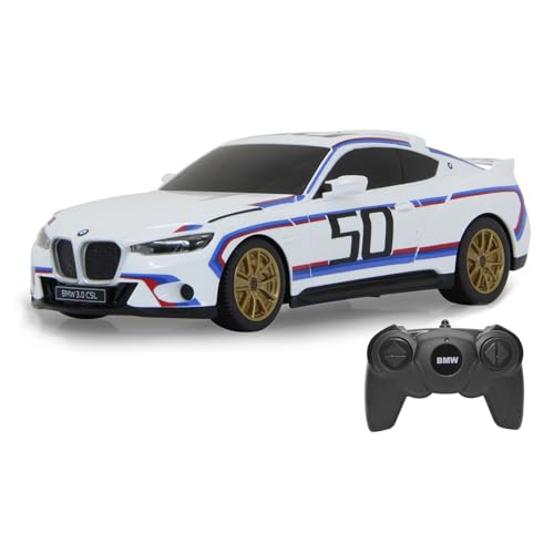 JAMARA BMW 3.0 CSL 1:24 weiß 2,4GHz - Offiziell lizenziert, originalgetreue Lackierung, Fahrzeit ca. 1 Std, RC-Auto von JAMARA