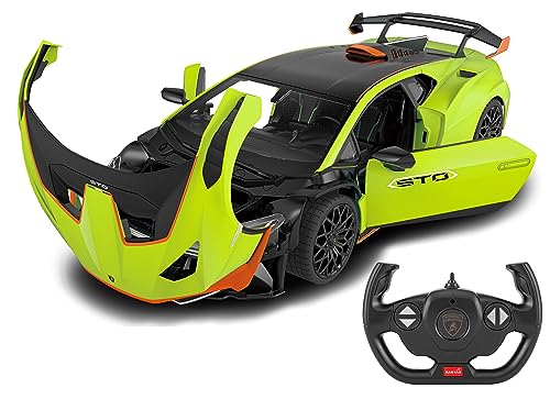 JAMARA Lamborghini Huracán STO 1:14 2,4GHz Tür manuell -transparente Windschutzscheibe, LED Licht, RC-Auto von JAMARA