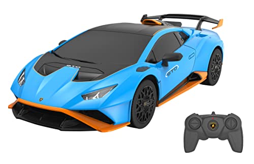 JAMARA Lamborghini Huracán STO 1:24 2,4GHz - offiziell lizenziert, bis zu 1 Stunde Fahrzeit bei ca. 9 Km/h, perfekt nachgebildete Details, hochwertige Verarbeitung, Blau von JAMARA