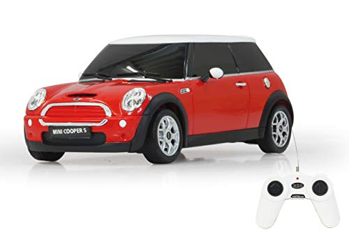 Jamara 404035 Mini Cooper Auto S 1:24 2,4GHz-offiziell lizenziert, 1 Stunde Fahrzeit bei ca. 9 Km/h, perfekt nachgebildete Details, hochwertige Verarbeitung, rot von JAMARA