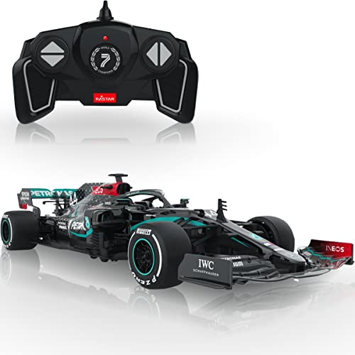 JAMARA 402107 Mercedes AMG F1 W11 EQ Performance 1:18 Rennwagen RC Car Auto ferngesteuert 2,4GHz Modell offiziell lizenziert detailgetreu (Mercedes AMG F1 W11 EQ Performance 1:18 Grau) von JAMARA