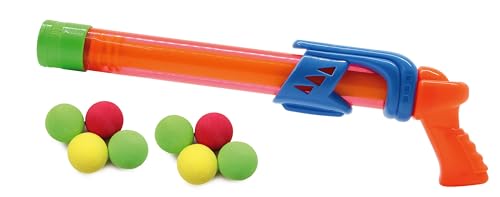 Jamara 460312 Mc Fizz Wasserpistole Fizzy Balls orange 2in1 Mit Softbällen, Wasser spritzen oder Bälle schießen, Pumpsystem, Spritzreichweite bis zu 7 m - Ballreichweite bis zu 9 m von JAMARA