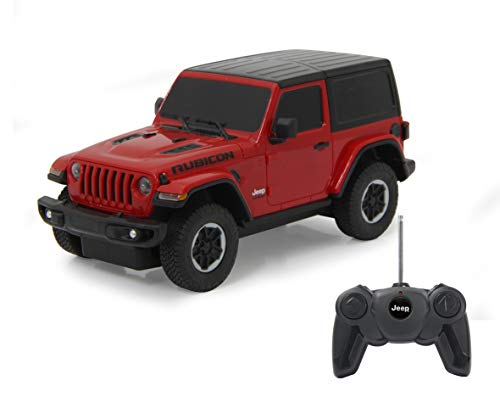 Jeep Wrangler JL 1:24 2,4GHz - offiziell lizenziert, ca zu 1 Stunde Fahrzeit bei ca. 9 Km/h, perfekt nachgebildete Details, hochwertige Verarbeitung, Rot von JAMARA