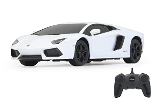 Lamborghini Aventador 1:24 2,4GHz - offiziell lizenziert, ca zu 1 Stunde Fahrzeit bei ca. 9 Km/h, perfekt nachgebildete Details, hochwertige Verarbeitung, Weiß von JAMARA