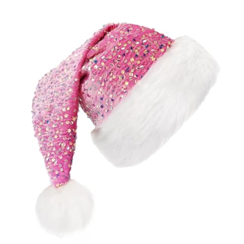 JAMNGHB Pailletten Weihnachten Headwear Caps Dicker Plüsch für Neujahr Weihnachtsfeier von JAMNGHB