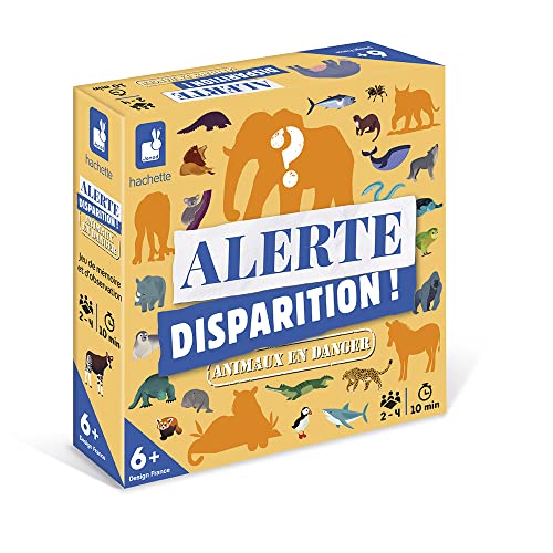 JANOD - Vermisstungsalarm - Gefahrene Tiere - Gesellschaftsspiel Kinder - kooperatives Lernspiel - Spiel für die Familie - Beobachtung und Erinnerung Französische Sprache - ab 6 Jahren, J02458 JANOD - Vermisstungsalarm - Gefahrene Tiere - Gesellschaftsspiel Kinder - kooperatives Lernspiel - Spiel für die Familie - Beobachtung und Erinnerung Französische Sprache - ab 6 Jahren, J02458 von JANOD