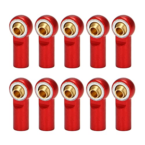 JANZU 10 Stück M3 Kugelgelenk, Verbindungsstabdichtung, Kugelkopf, Lenkstange für 1/10 RC, , Auto, , Rot JANZU 10 Stück M3 Kugelgelenk, Verbindungsstabdichtung, Kugelkopf, Lenkstange für 1/10 RC, , Auto, , Rot von JANZU