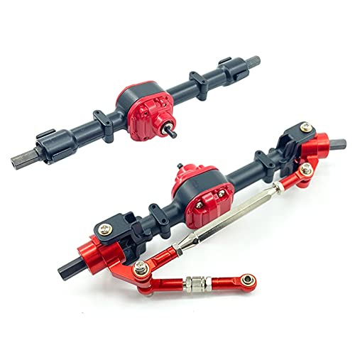 JANZU RC Auto Vorder- und Hinterachse Komplett für MN D90 D91 D96 D99S MN90 MN96 MN99 MN99S 1/12 RC Auto Upgrade Teile,Schwarz von JANZU