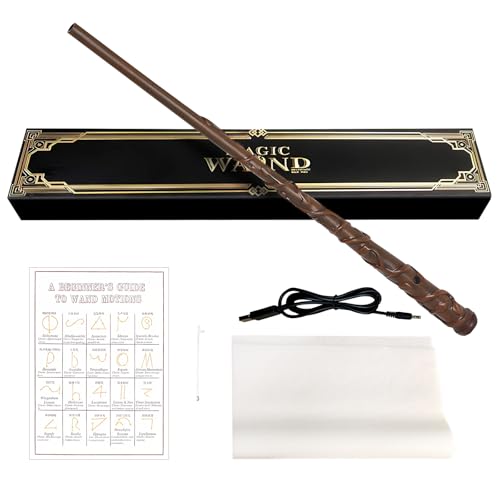 JATERWI Hermi Zauberstab,Zauberstab in Geschenkbox,Zauberstab Harry, Zauberstab aus Harz mit ZauberspruchKarte, Zauberstäbe für Spielzeug Cosplay, Wizarding Fans. von JATERWI