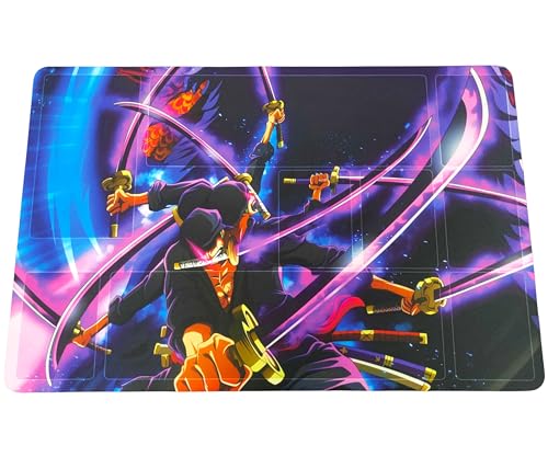 One Piece Card Game Playmat TCG Spielmatte (61 x 40 cm) | Roronoa Zoro Ashura (with Field Zones) von JAW REX