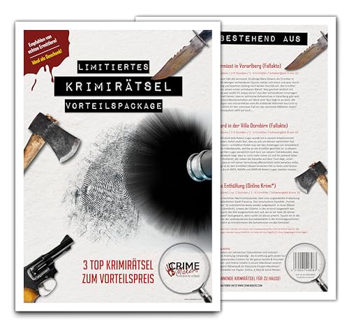 JAWAonline Crime Makers Detektiv Spiel Bundle - 3er Set Escape Room Spiele - Spannendes Rätsel Spiel - Gesellschaftsspiel für Erwachsene - Tatort Krimi Spiel von JAWAonline