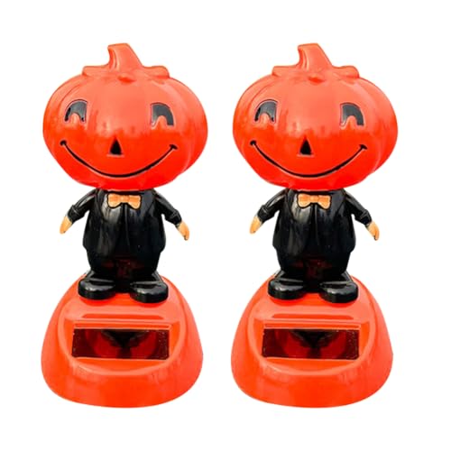 JAWSEU 2pcs Solarbetriebene Wackelfigur Bewegliche Figur mit Solarzelle, Auto Armaturenbrett Tänzerin Wackelköpfe Spielzeug Solarbetriebenes Deko Wackel Tier Figuren Statue Für Fensterbank Auto Dekor von JAWSEU