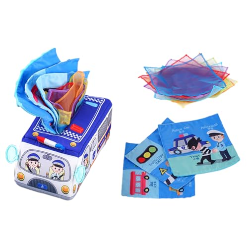 Baby Tissue Box Toy Baby Spielzeug 6 Monate Tissue Box Montessori Sensorik, Hohem Kontrast Babyspielzeug Für 0-12 Monate, Jungen & Mädchen Kinder Frühes Lernspielzeug Baby Geschenke von JAWSEU