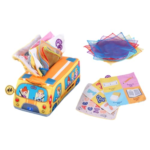 Baby Tissue Box Toy Baby Spielzeug 6 Monate Tissue Box Montessori Sensorik, Hohem Kontrast Babyspielzeug Für 0-12 Monate, Jungen & Mädchen Kinder Frühes Lernspielzeug Baby Geschenke von JAWSEU