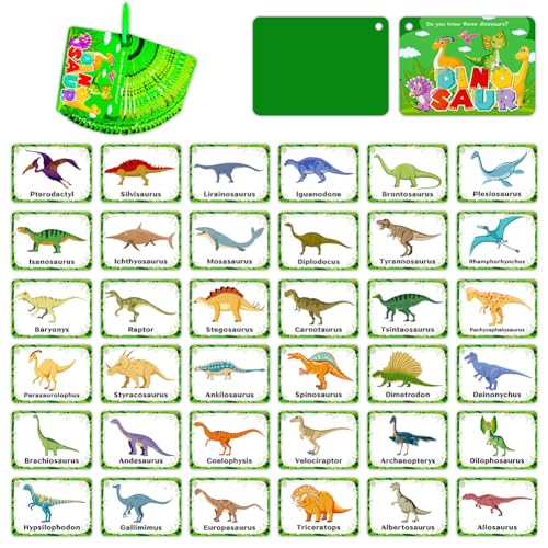 Flash Karten Kinder, Englische Fotokarten Bunte Baby Lernkarten Lernkarten Kognitives Für Dinosaurier, Interaktives Lernkarten Buchstaben Lernen Lernspiele Englische Fotokarten für Kinder von JAWSEU