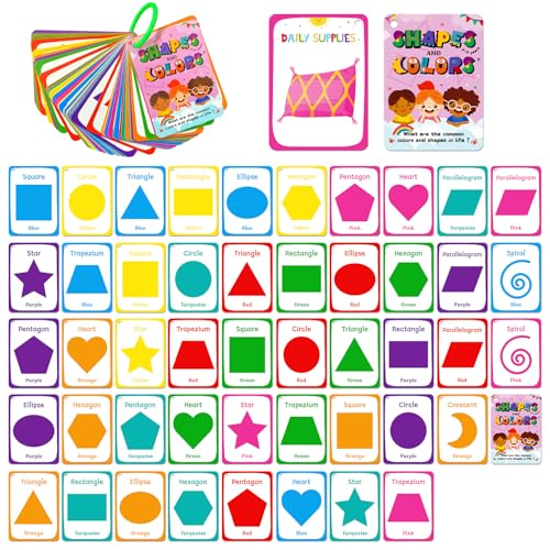 Flash Karten Kinder, Englische Fotokarten Bunte Baby Lernkarten Lernkarten Kognitives Für Farben Formen, Interaktives Lernkarten Buchstaben Lernen Lernspiele Englische Fotokarten für Kinder von JAWSEU