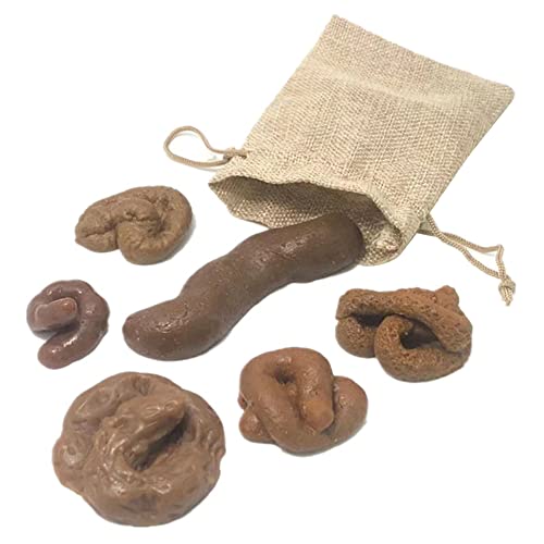 JAWSEU 6 Stück Fake Poop Spielzeug Realistische Gefälschte Turd Prank Turd Toys Scheißhaufen Party Deko, Neuheit Poo Toys für Aprilscherz Halloween Party Lustige Gefälligkeiten von JAWSEU