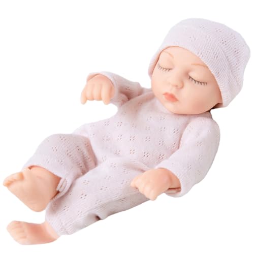 JAWSEU Babypuppe, Baby Mini Puppen Mini Reborn Puppen Waschbares Babypuppen Schlafende Neugeborene Weiche Puppe, Mini Baby Puppe Lebensechte Baby Neugeborenes Mädchen Junge Spielzeug Geschenk von JAWSEU