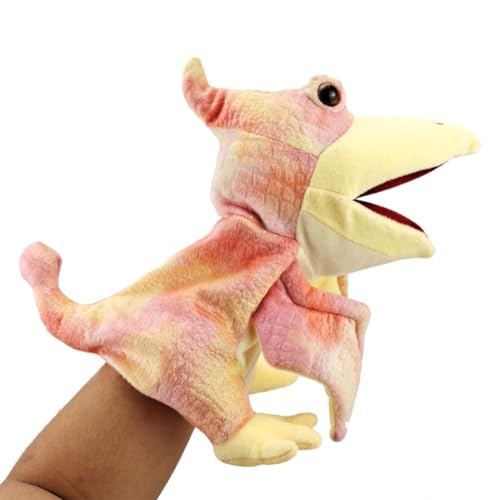 JAWSEU Dinosaurier Handpuppen Dinosaurier Spielzeug, Dinosaurier Puppen für Kinder Dinosaurier Kuscheltiere Fingerpuppen Tier Handpuppen Spielzeug Rollenspiel Vorschulunterricht Geschenk für Kinder von JAWSEU