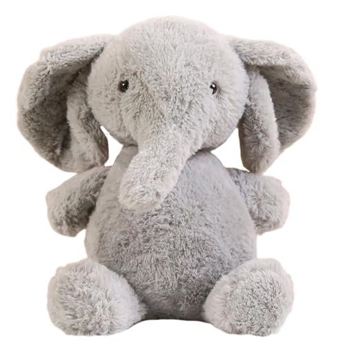 JAWSEU Elefant Plüschtier Weiche Elefant plüsch Kissen Plüschtier Anime Plushie Stofftier Elefant Flauschiger Elefant gefüllte Plüschtier Weiches Kuscheltier Schlafkissen Geschenk für Kinder von JAWSEU