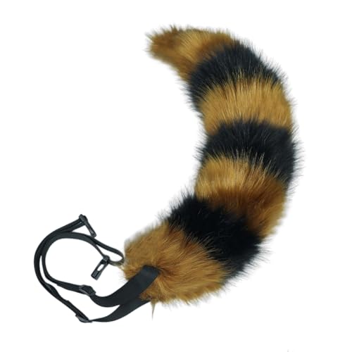 JAWSEU Fuchsschwanz Cosplay Plüsch Kunstpelz Tail Tierschwanz Kunstfell Wolfsschwanz Groß Lang Kunstpelz Katze schwanz Halloween Kostüm Cosplay Künstliche Tier Tails für Halloween Karneval Cosplay von JAWSEU