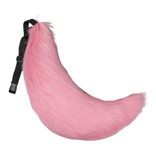 JAWSEU Fuchsschwanz Tier Schwanz zotteligen Kunstfell Schwanz realistische Fuchs Schwanz Plüsch Kunstpelz Tail Cosplay Groß Lang Tier Fuchs Katze Hund Wolf Schwanz Halloween Anime Großer Schwanz von JAWSEU