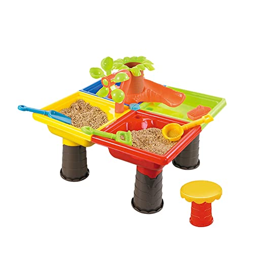 JAWSEU Kinder Sand Spieltisch Wasserspieltisch 4 in 1, Sandkasten Kinder-Kinder Spieltisch, Spielen Schwimmbad Outdoor Spiel Sandkasten, Outdoor-Spielzeug von JAWSEU