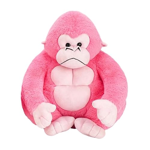 JAWSEU Niedliches Gorilla Plüschtier, Gorilla Plüschkissen Kuscheltie Weiches Süßes Gorilla Stofftier Niedliches Plüschtier Dekokissen Weiches Cartoon Gorilla Plüsch Schlafkissen Geschenke für Kinder von JAWSEU