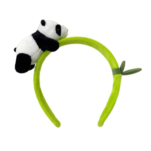 JAWSEU Panda Ohr Stirnband Haarband, Panda Ohren Stirnband Plüsch Haarreifen Simuliertes Panda Ohren Stirnband Tierohren Haarband für Kinder Erwachsene Haarschmuck Haarbänder Cosplay Kostüm Party von JAWSEU