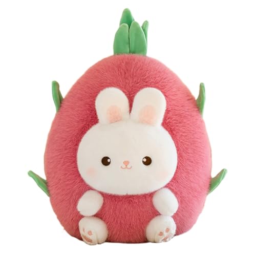 JAWSEU Pitaya Kaninchen Plüschtier Kissen Anime Plushie Stofftier Pitaya Kaninchen Gefüllte Kuscheltier Weich Füllen Tiere Spielzeug Pitaya Kaninchen Flauschiges Stofftier Umarmung Kissen für Kinder von JAWSEU